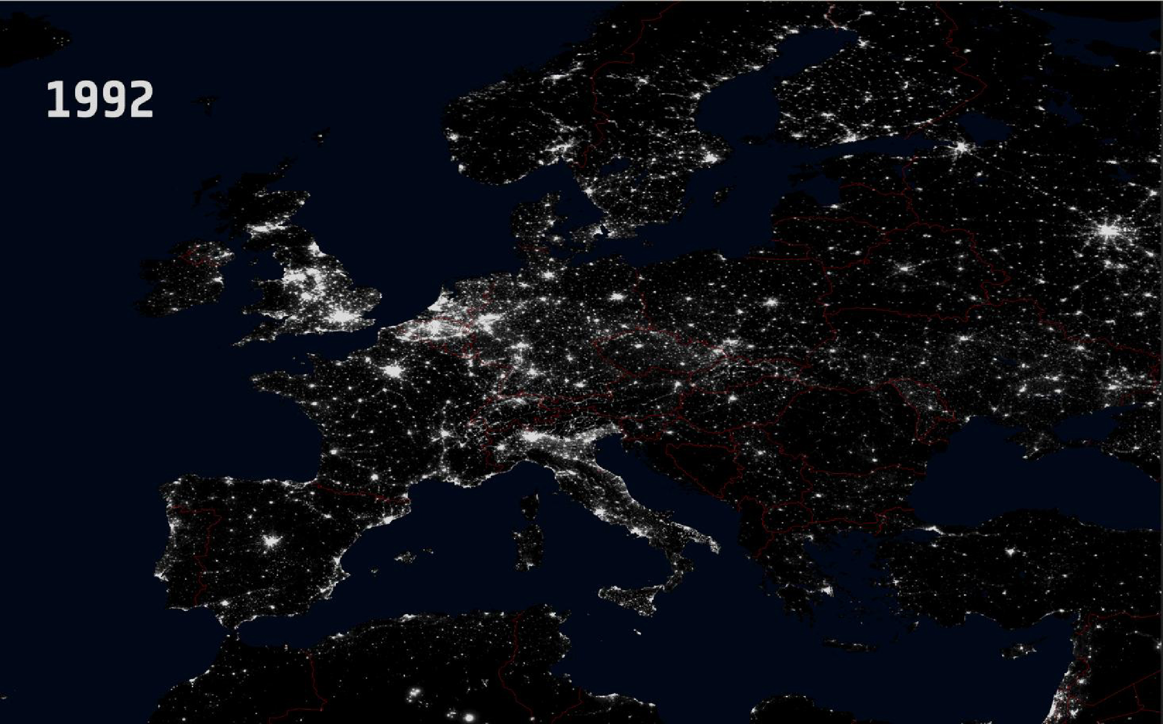 5. Évolution de la pollution lumineuse en Europe et en région
