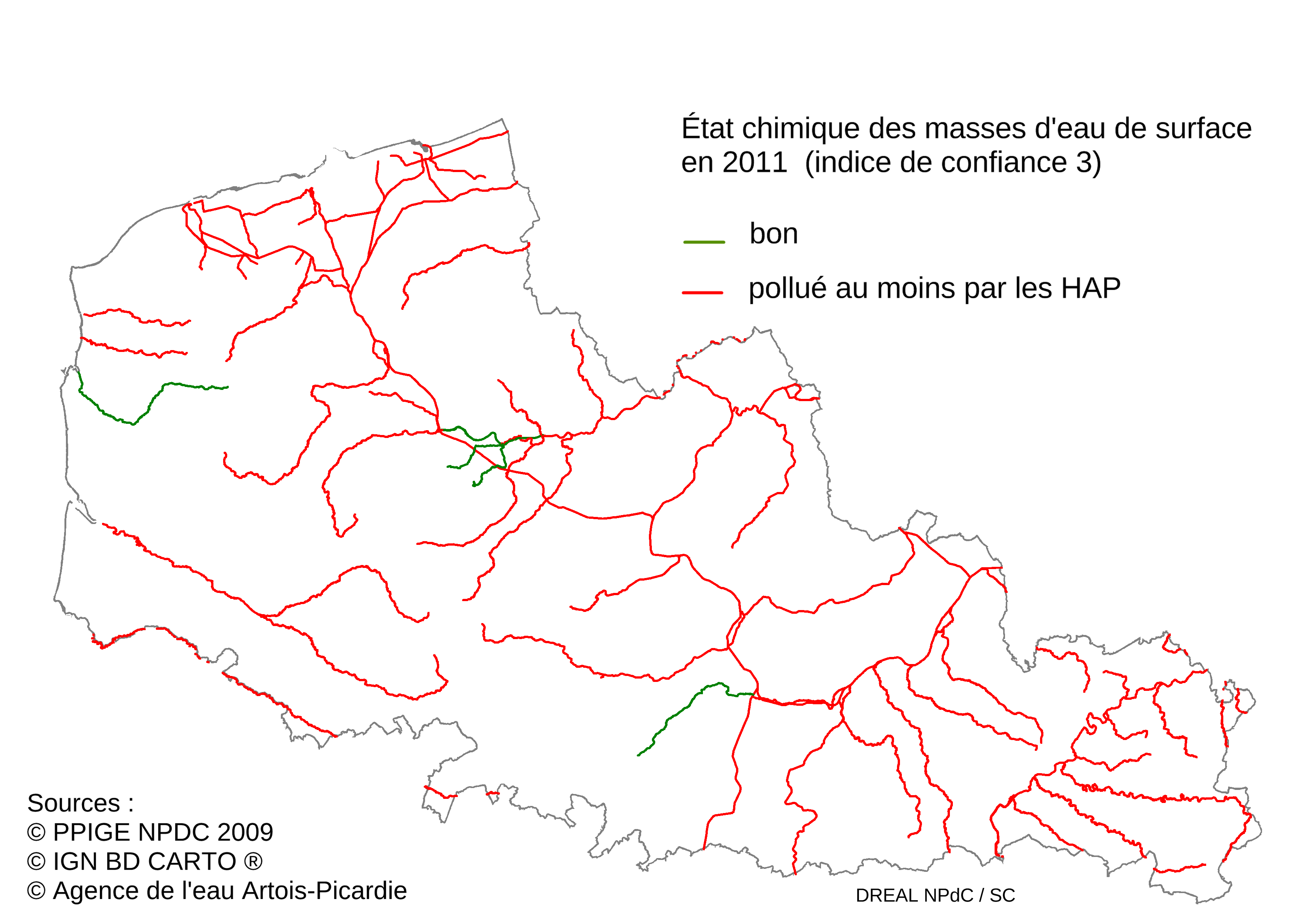 Les hydrocarbures polycycliques aromatiques (HAP) émis dans l'air polluent 94 % des masses d'eaux superficielles